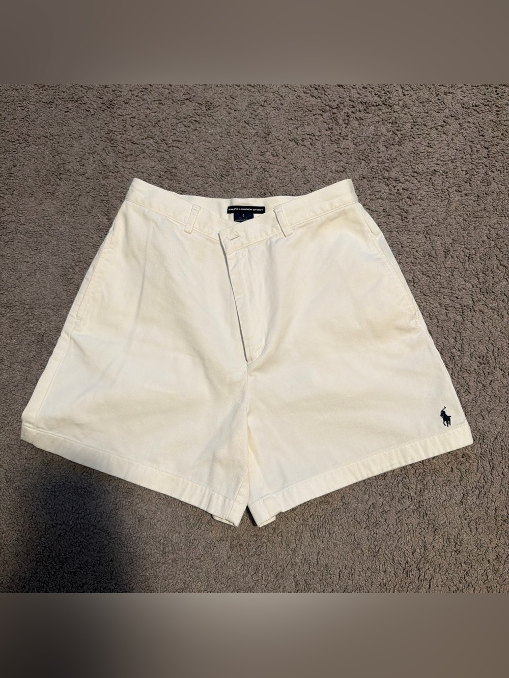 Women Ralph Lauren High Waisted White Shorts